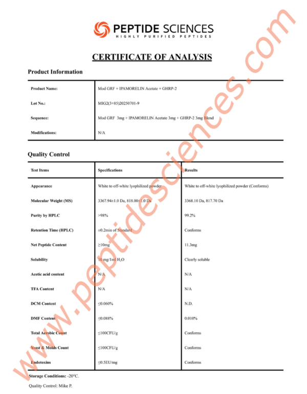 Mod GRF, Ipamorelin, GHRP-2 (Blend)