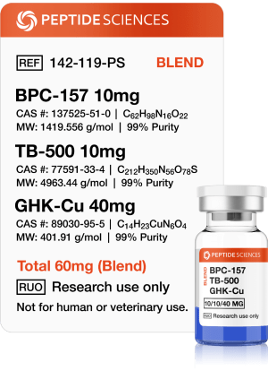 BPC-157, TB-500, GHK-Cu 60mg (Glow Blend)