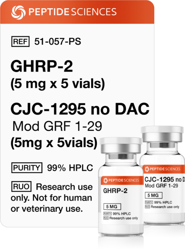 GHRP-2 (5mg x 10), CJC-1295 no DAC (5mg x 10)