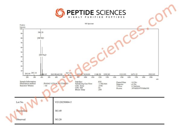 KPV Peptide  (Ac-KPV-NH2) 5mg